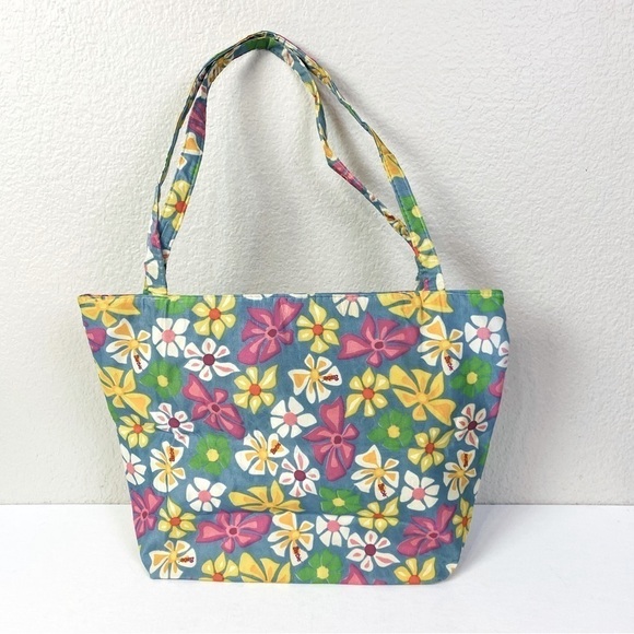 Vintage Retro Floral Barbie Tote 11.5” x 12” x 5” - Picture 2 of 7